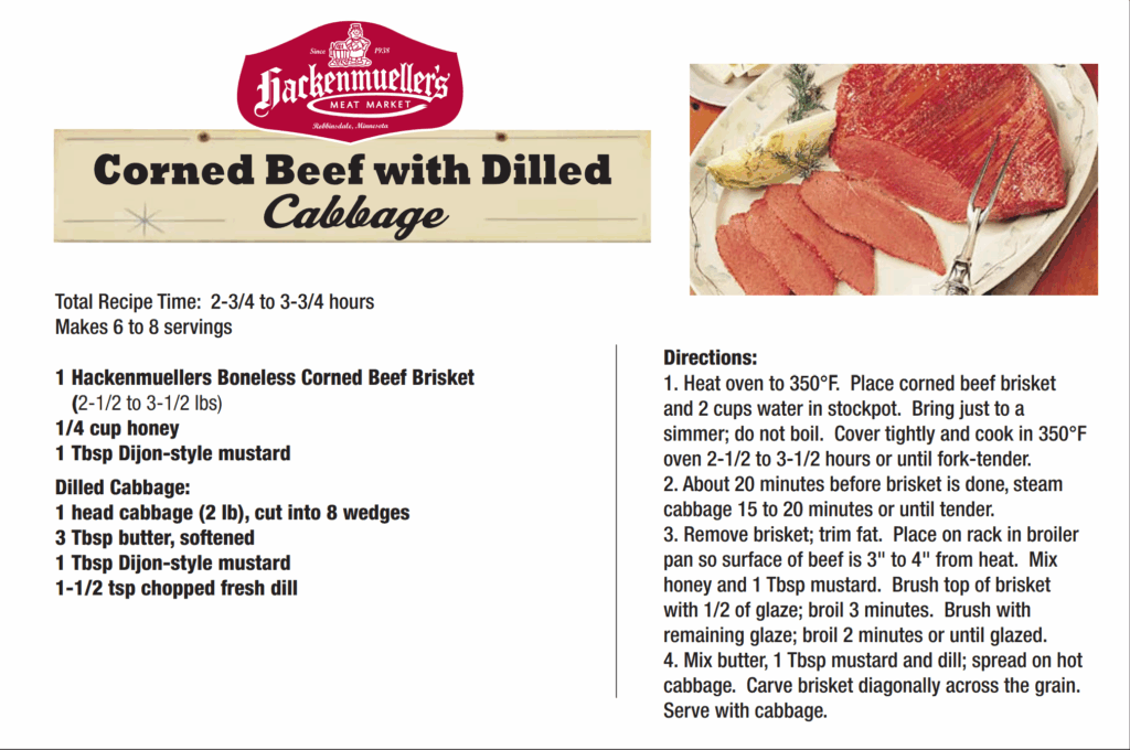 corned beef with dilled cabbage