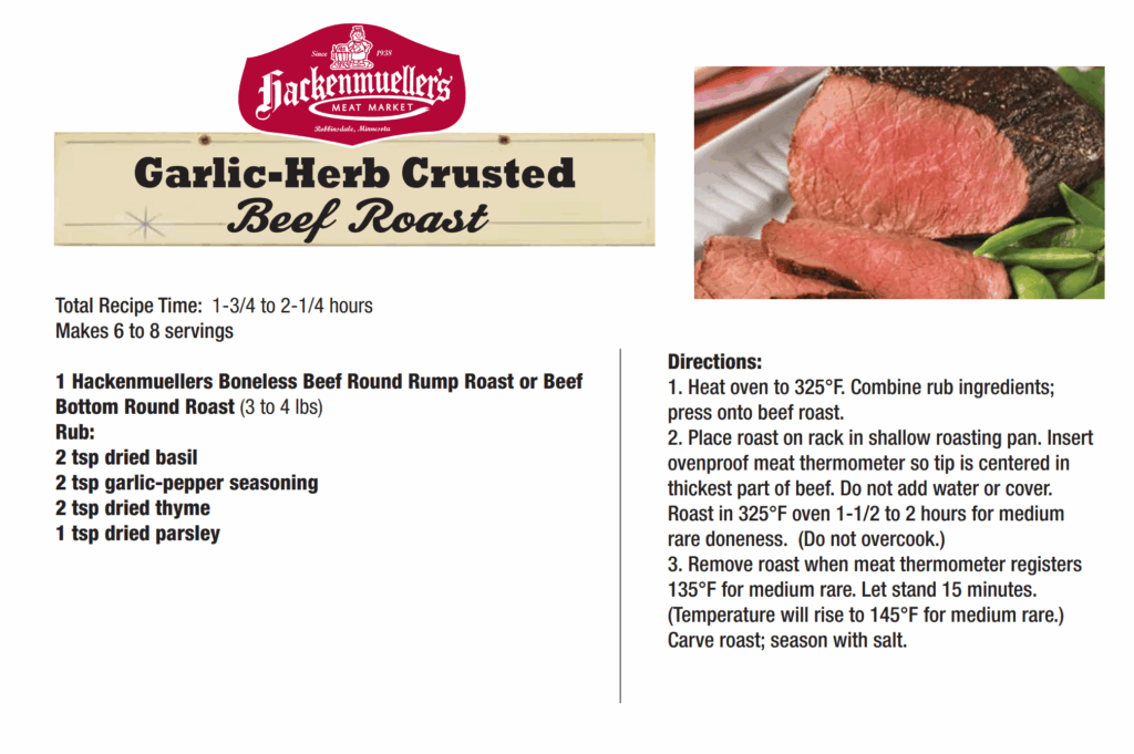 garlic herb crusted beef roast