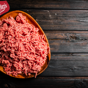 10 lb ground beef pack from hackenmuellers with logo